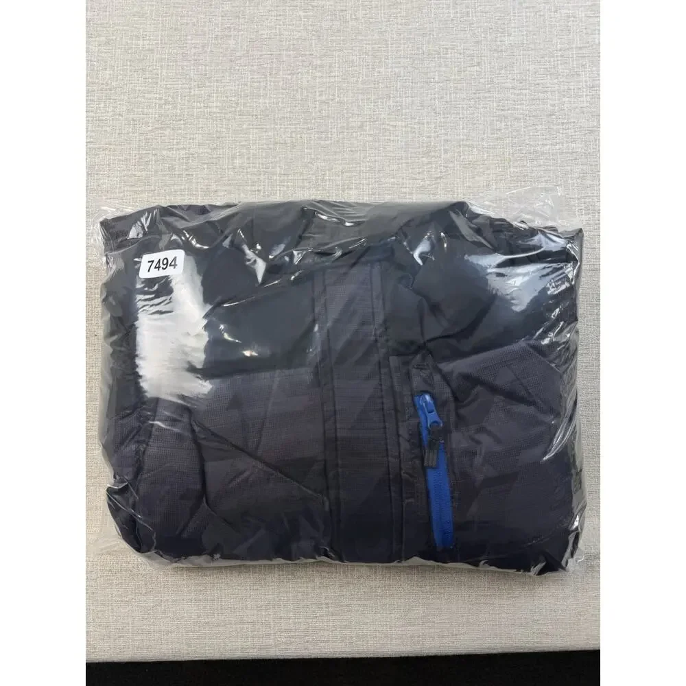 Xersion Boys Medium 10/12 Black Gray Camo Puffer Jacket Hooded Fleece Lined